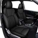 Custom Fit Seat Covers for Subaru Forester 2019 2020 2021 2022 2023 2024 Full Set Faux Leather Car Seat Covers Black