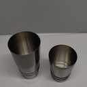Boston Shaker: 18 & 28oz Weighted Cocktail Shaker Set. Stainless Steel Martini Drink Shaker, Two-Piece Heavy Metal Boston Tins Only (Embossed measuring cup) (Silver)