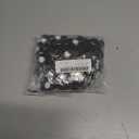 uxcell 50pcs Flower Sew on Patches, Crochet Floral Petals Handmade Crochet Flowers Appliques Embellishments for DIY Hair Clothes Wedding Party Craft, Black and White