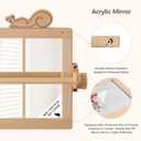 Montessori Mirror with Baby Pull Up Bar Pull to Stand 23.6" x 15.7"
Shatterproof, Horizontal & Vertical Mount, Squirrel Accessory, FSC-Certified Solid Wood