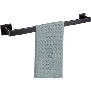 LANC ORB 20-Inch Towel Bar for Bathroom Wall Mounted Heavy Duty Square Towel Rack Oil Rubbed Bronze Towel Hanger Bath Towel Holder Towel Rail Total-22 Towel Rod, A8804ORB-5P1