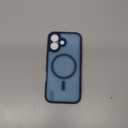 Elzzi Magnetic for iPhone 17 Case (Compatible with MagSafe)(with Camera Lens Protection) Slim Translucent Matte Shockproof with Anti-Fingerprint Phone Case,Mist Blue