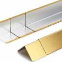 2x2x48 Inch 304 Stainless Steel Wall Corner Guards (5-Pack) Heavy Duty Rounded Corner Protector, Smooth Folded Edge Design for Wall Protection Golden Stainless Steel Slab