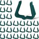Christmas Light Hanger Clips Fascia Boards Clips 1 5/8 Inch Deck Banister Hanger Plastic Holiday Light Hooks for Outside Indoor Roof Gutter Fence Eave (Green, 50 PCS)