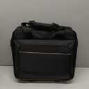 Amazon Basics 15.6" Rolling Laptop Bag for Travel and Business, Briefcase with Wheels, Adjustable Locking Handle, Black
