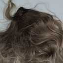 Ash Brown Wigs for Women,Brown Balayage Shoulder Length Curly Wig,Middle Part Synthetic Wig for Daily Use Party 16IN