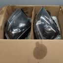 Pair Projector Headlight w/Bulbs LED Tube Bar Compatible with 2008-2015 Cadillac CTS Front Lamp Clear Lens Black Housing White Light Bar Not Compatible on Models w/Factory HID Headlights