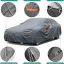 GUNHYI 16 Layers Hatchback Car Cover Waterproof All Weather, Universal Fit vw Golf, Honda Fit, Mazda 3, Toyota Corolla, Ford Fiesta/Focus, Nissan Leaf, Mini Clubman etc.