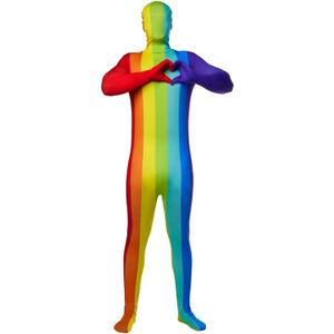 Morphsuits Rainbow Adult Costume, Rainbow Halloween Costume Adult, Zentai Rainbow Suit, Pride Outfit Morph Suits Adults (Large)