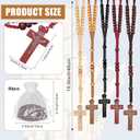 80 Sets Wooden Rosary Beads Bulk Wood Catholic Rosaries Jesus Holy Cross First Communion Wood Carved Rosary with Organza Bags Religious Rosaries Catholic Baptism Church Present for Men Women Supplies