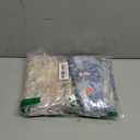 4 Pcs Cute Plaid Dog Dress Set with Bow Tie Harness & Leash for Small Dogs, Puppy Clothes for Girls Outfits(M,Light Color)