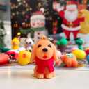 Ogrmar Christmas Advent Calendar for Kids Holiday Countdown Calendar with 24 Pcs Micro Lovely Silicone Doll Key Ring Christmas Holiday Gift for Children