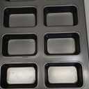 Kilimazart Mini Loaf Pan 8-Cavity Carbon Steel Bakeware Non-Stick Bread Baking Tray One-Piece Design