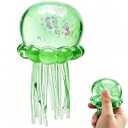 Jellyfish Squishy, Jellyfish Design Squeeze Stress Ball, Sensory Toy with a Super Solid Squish for Adult,Squeeze Toys for Anxiety and Stress Relief, Party Gifts (Green)