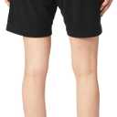 Danskin Women's Essential Side Shirred Bermuda Short (Black, XL)