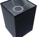 MY MIRONEY Square Lampshades Black Linen Lamp Shades Modern Style Lampshade Cover Replacement for Floor Lamp, Table Lamp, Bedside Lamp, 1.64" Screw Thread Diameter