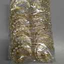 12pcs Ramadan Napkin Rings, Bismillah Letter Metal Napkin Ring Serviette Rings Buckle Gold Eid Mubarak Napkin Holder for Wedding Party Ramadan Banquet Table Decor