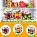 Funnymoom 20 Pack 48 oz Clear Buckets with Lid Plastic Ice Cream Buckets with Lid and Handle Ice Cream Tub Food Storage Containers Round Plastic Pails Freezer and Microwave Safe for Food