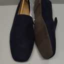 Womens Soft Minimal Loafer, 10½, Navy Faux Suede