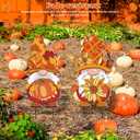 RJZZ 2 Pack Outdoor Thanksgiving Gnomes Fall Yard Signs Thanksgiving Outdoor Decorations 22.5" Fall Yard Stakes Pumpkin Sunflower Harvest Decor for Porch Garden Yard Lawn