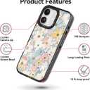 Bouvardia for iPhone 16 Case, Cute Design for Women & Girls, Protective & Aesthetic, Floral Theme - Flowers Blossoming (Gray Bumper)