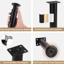 FIVEPEARS 4 PCS Adjustable Furniture Legs 4.72-7.08 Inch,Metal Adjustable Legs for Cabinet;Table;Sofa;BedReplacement Bed Frame Support Legs for Bed Frame/Bed Center Slat