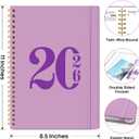 2026 Planner, Weekly and Monthly Calender Planner, Jan 2026 to Dec 2026, Hardcover 2026 Calendar Book with Tabs & Inner Pocket, Office Home School Supplies for Women & Men - A4 (8.5" x 11"), Boho Purple