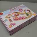 Lehoo Castle Wooden Train Set, Unicorn Train Set for Toddlers 2-4, Wooden Train Track Toddler Girl Toys Pink Train Fantasy Toys for 3 4 5 6 Year Old Girl