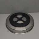 VAEHOLD Pantry Cabinet Lazy Susan Stainless Steel Black Spice Rack Turntable - Decorative Trays Storage Containers Organizer for Kitchen Cabinet, Snacks, Bathroom (12 inches) (Silver)