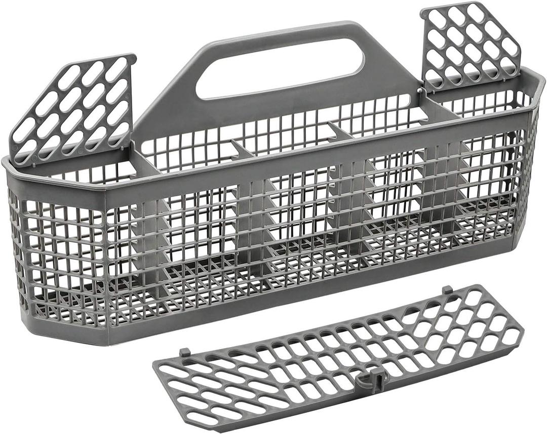 WD28X10128 Dishwasher Silverware Basket Gray By AMI PARTS Replacement (19.7"x3.8"x8.4") for GE Dishwasher, Replace WD28X10127, WD28X10131, WD28X10132 