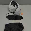 Travel Pillow, Memory Foam Neck Pillow for Traveling, U Shape Neck Pillow Airplane Portable Flight Pillow Travel Kit with 3D Contoured Eye Masks and Earplug for Plane Train Car Home Office - Grey