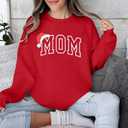 ASTANFY Couples Christmas Sweaters Mom and Dad Sweatshirts Family Christmas Shirts Long Sleeve (Red)