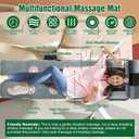 Full Body Massage Mat, Detachable Neck Massager & Foot Massager, 10 Vibration 3 Strength Adjustments Electric Heating Back Massage Pad with Head Pillow & Lumbar Pillow, Gifts for Mother Mom Men