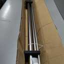 Heavy Duty Double Curtain Rods with Cylindrical Cap Finials - 72 to 144' Telescoping Rods, 1 Inch Front and 5/8 Inch Back - Matte Nickel