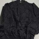 HOTOUCH Lace Tops for Women Sheer Long Sleeve Blouses Dressy Casual Shirt with Camisole 2 PCS Set S-XXL (Large, Black)