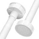 2 Pack Shower Curtain Rod Heavy Duty Tension 48-74 Inch White