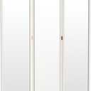 7 ft. Tall Clear Plastic Partition White 3 Panel