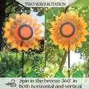 Wind Spinners for Yard and Garden Large, Wind Spinner Outdoor Metal Large, 84 Inch Wind Sculptures Birthday Gifts for Women(Double Sided Sunflower)
