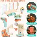 BananMelonBM Cat Dolls Doctor Pet Pretend Play Toys, Figures Playset Toy, Hospital and Ambulance Toy with Lights and Sound, Educational Toys, Gift for Kids Toddlers Boys and Girls