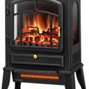 Electric Fireplace Stove with 3D Flame Effect, 1000/1500W & Flame-Only Mode, 22 inch
