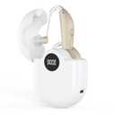 Hearing Aids, Digital Hearing Aids for Seniors with Noise Cancelling, Rechargeable Hearing Amplifier with Volume Control, Hearing Assist Hearing Loss Devices with Charging Case (Beige)