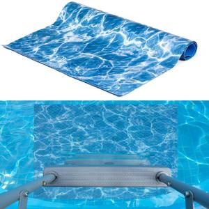Drydiet Above Ground Pool Ladder Mat, Swimming Protective Nonslip Step Pad with Texture, Pool Essentials Accessories for Floor Liners and Stairs, Sea Pattern(36 x 24 Inch)