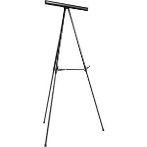 Amazon Basics High Boardroom Aluminum Flipchart Whiteboard and Display Easel Stand with Adjustable Height Telescope Tripod, 35 x 2 x 28 Inches, Black