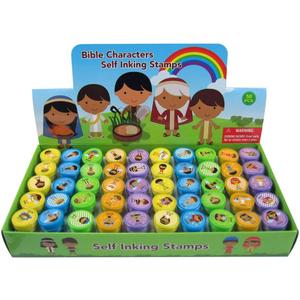 TINYMILLS 50 Pcs Bible Characters Religious Assorted Stampers for Kids