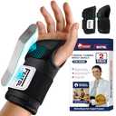 FEATOL 2 Pack Carpal Tunnel Wrist Brace For Work With Wrist Splint, 6.5'' Wrist Brace Night Support For Women Men, Pain Relief For Tendonitis, Arthritis, Pregnancy, Typing, Right and Left Hand, Medium