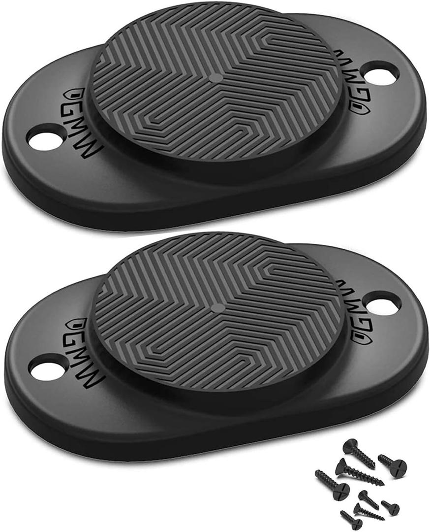 GMW Gun Magnet [2-Pack] | 30 lbs. Rating Magnetic Mount | HQ Rubber Coated Buckler Series for Car, Truck, Desks, Safes, and Walls | Indoor Racks | Concealed Holder for Handgun (Black)