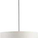 3-Light Pendant Light Fixtures, 20 inch Drum Chandeliers with 2-Tier Linen Lampshade, Modern Hanging Light for Living Room Kitchen Island Dining Room Bedroom Entryway Hallway