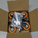 2 Inch Caster Wheels, Threaded Stem Casters Set of 4 Heavy Duty, 1/4"-20x1 (Screw Diameter 1/4", Stem Length 1"), Safety Dual Locking Industrial Castors, Wheels for Cart, Furniture