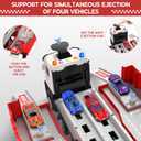 Carrier Truck Race Track Kids Toys, Foldable 3 Layer Toddler Track Playset, Toy Truck Transport Car Carrier & 8 Race Cars, Truck Car Toddlers Toys Xmas Gifts for Age 3 4 5 6+ Years Old Boys Girls
