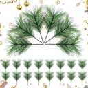 60pcs Artificial Pine Needles Branches: Greenery Stems for Christmas Wreaths Garland Crafts Xmas Tree Holiday Decorations  Faux Picks Bulk